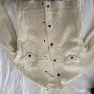 Mango Cream Fuzzy Jacket